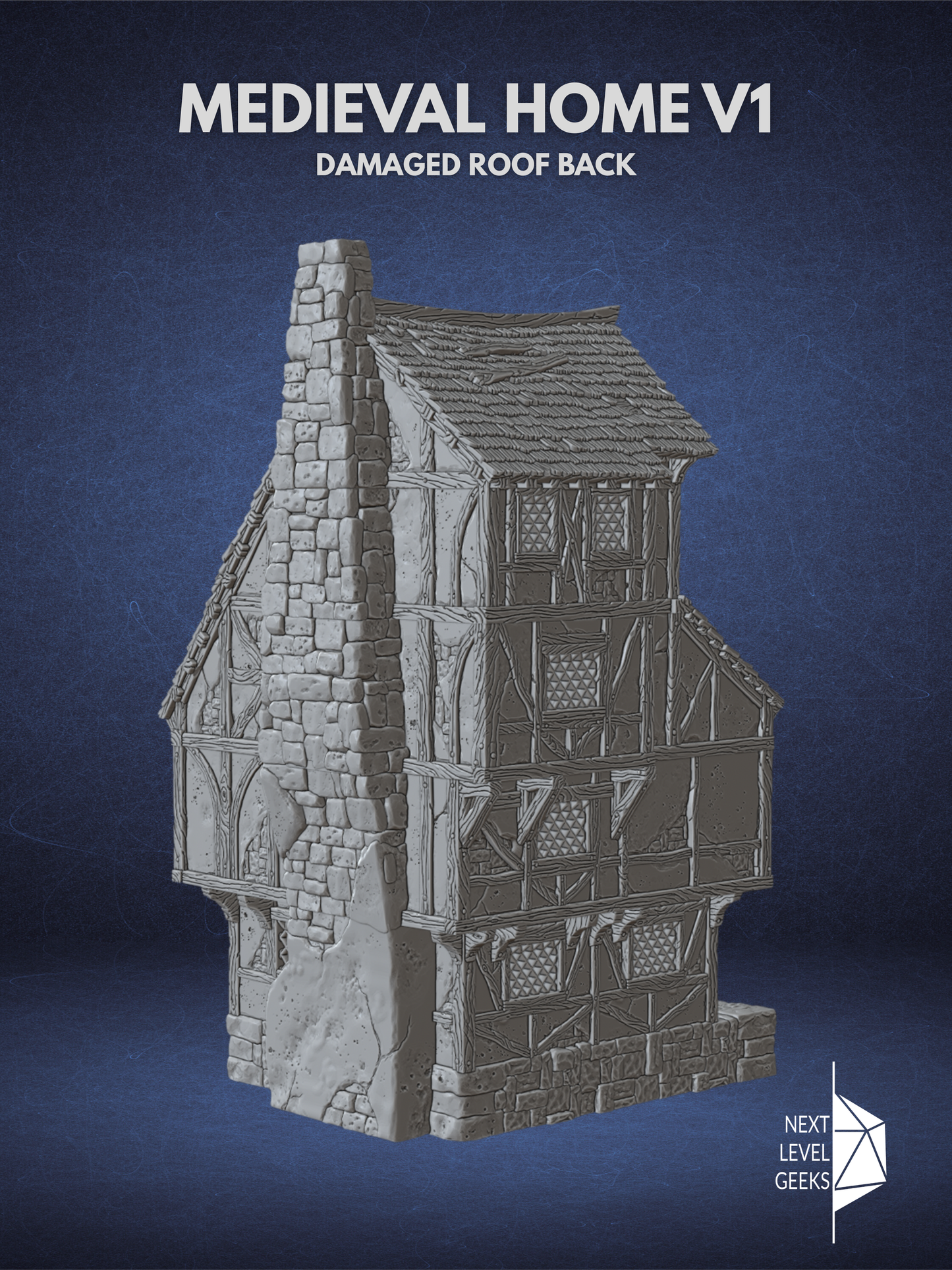 Medieval House V1 Damaged Roof