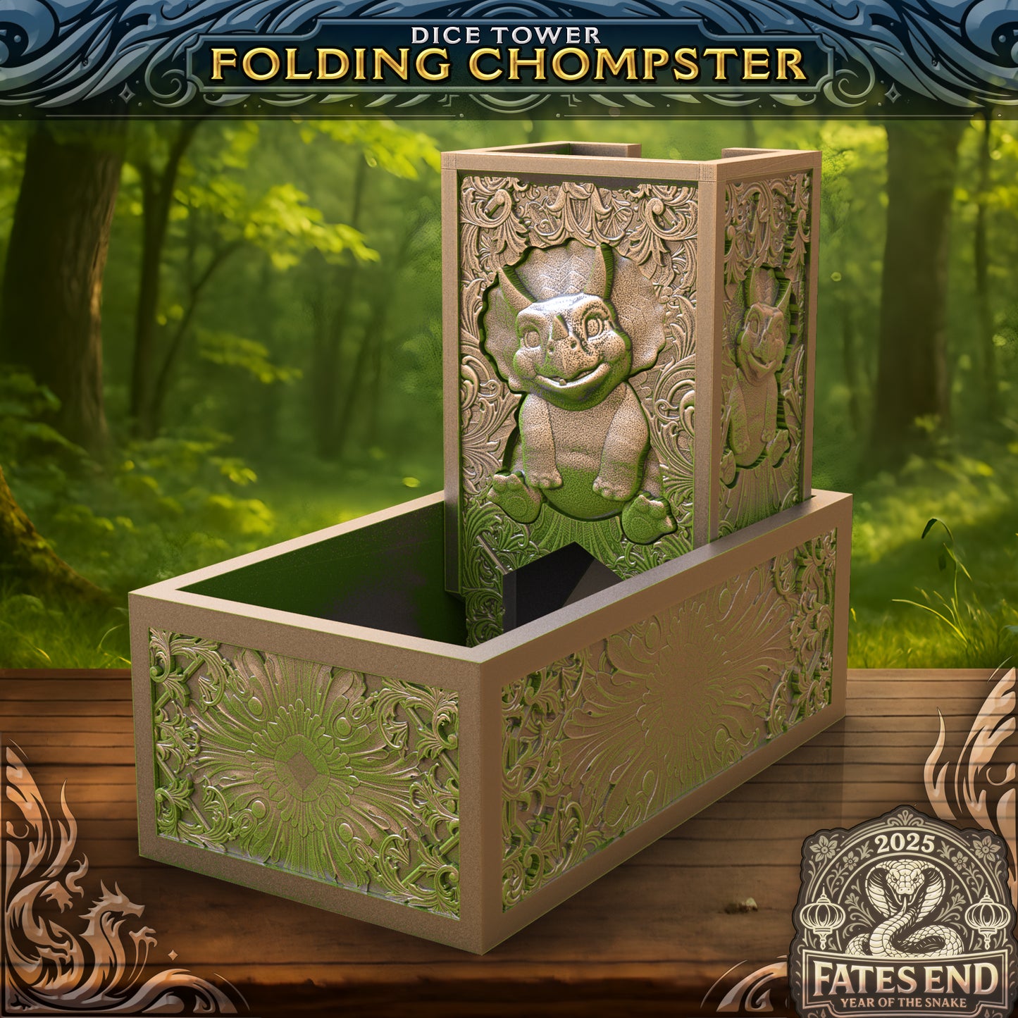 Chompster Folding Dice Tower (Fates End)
