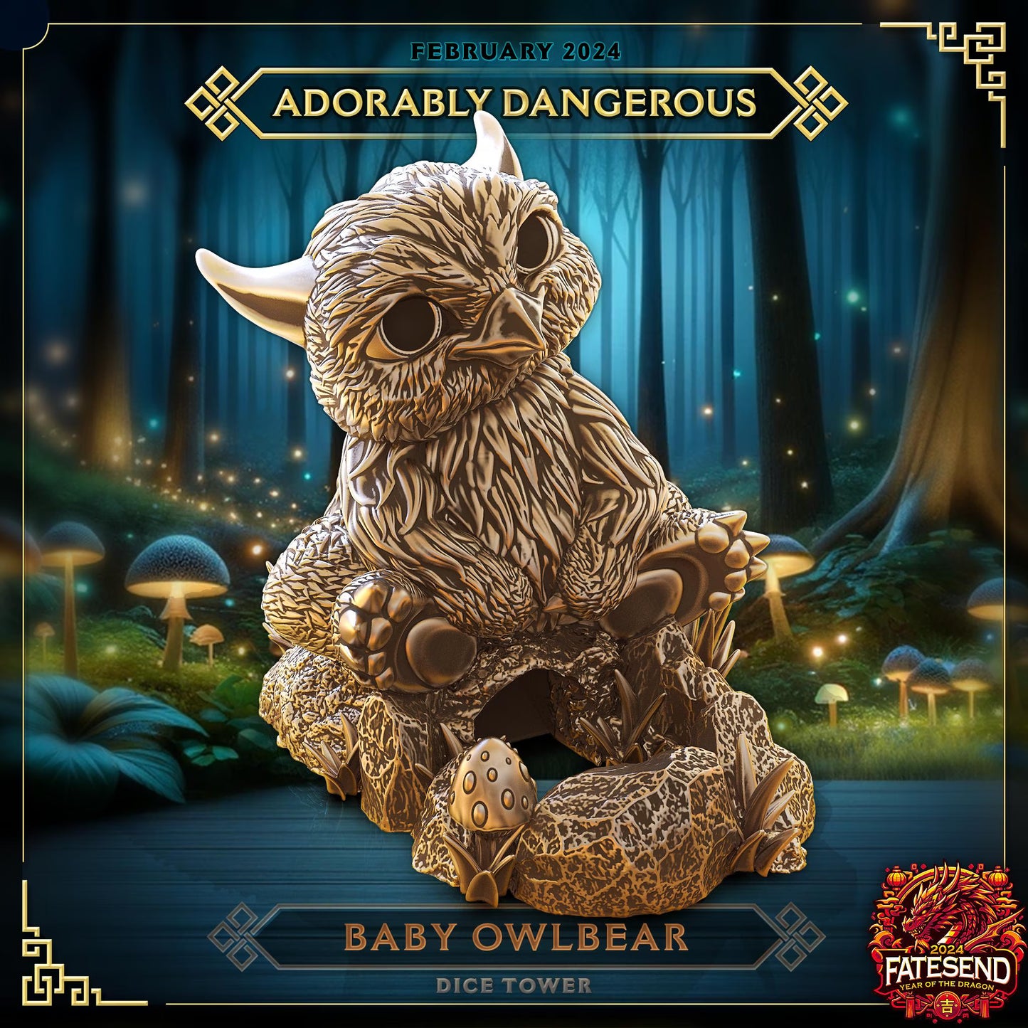 Owlbear Baby Dice Tower (Fates End)