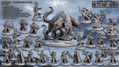 Requiem Daughters of Sol Set 90, D&D-Miniaturen von Artisan Guild, 3D-gedruckt – Gesamtübersicht