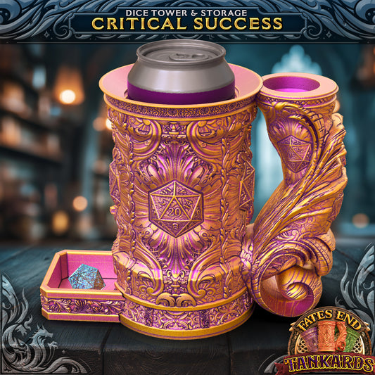 D20 Critical DiceTower & Flask (Fates End)