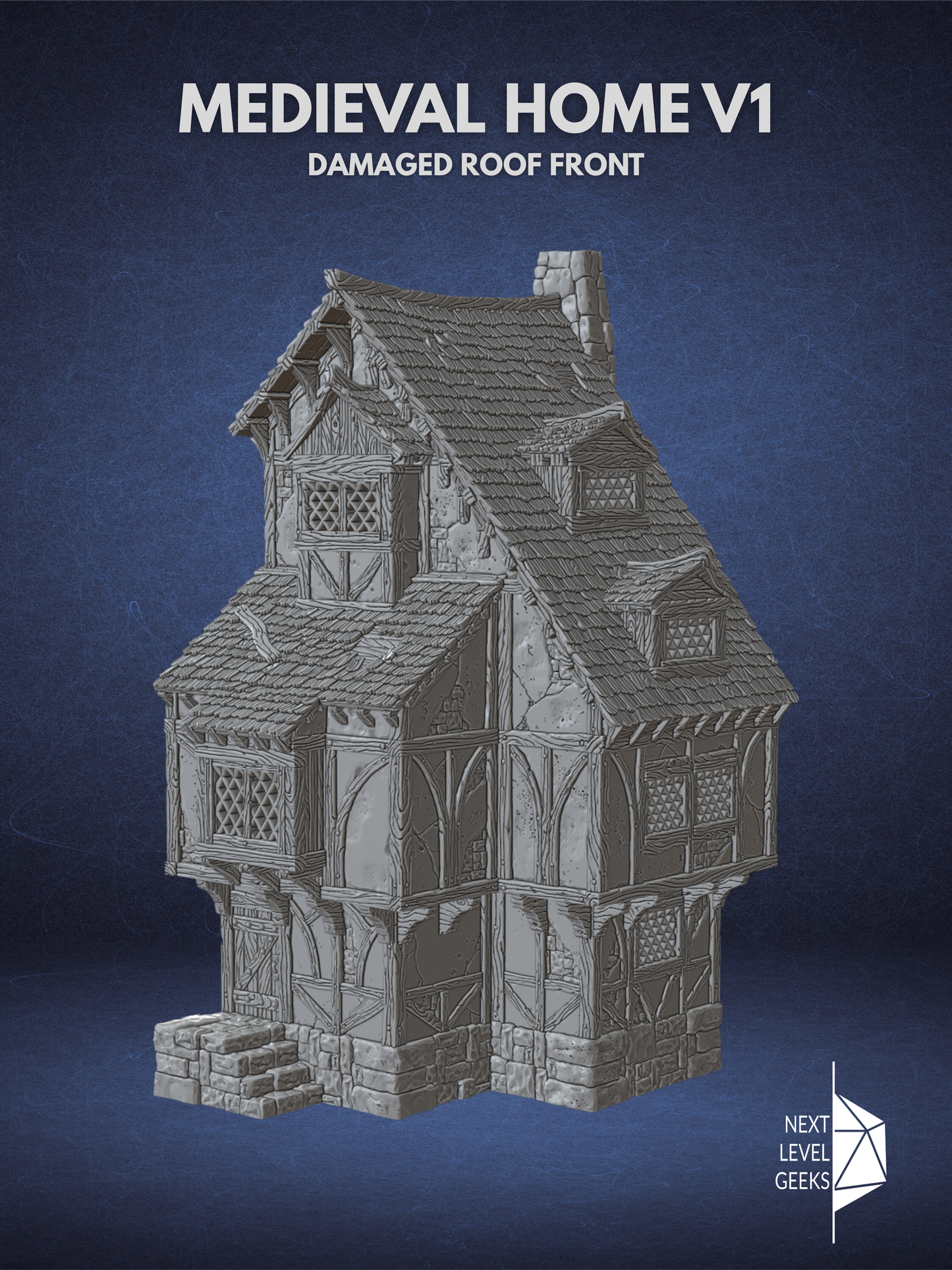 Medieval House V1 Damaged Roof