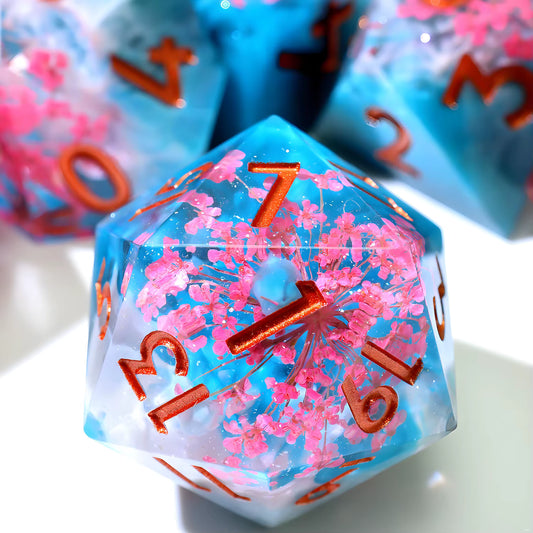 Sky Flowers - Hellblau, Weiß & Pink