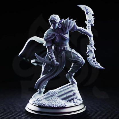 Schism of the Drow, Rollenspiel-Miniatur von DM Stash – seitliche Ansicht