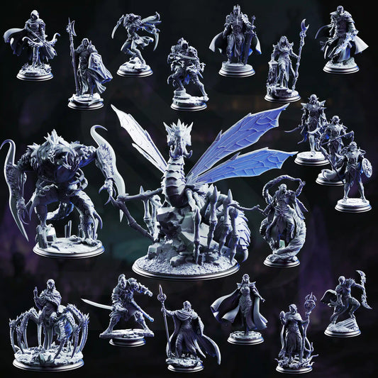 Schism of the Drow, Rollenspiel-Miniatur von DM Stash – Frontansicht
